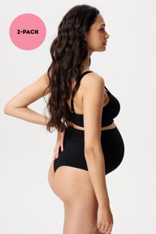 Noppies Naadloze string 2- pack Simi - Black - XS/S|M/L|XL/XXL|