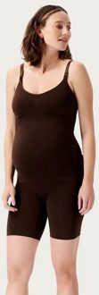 Noppies Niru Naadloze Sensil Zwangerschapsshort Hoog Lange Pijp Coffee Bean - M/L|XL/XXL|XS/S|