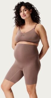 Noppies Niru Naadloze Sensil Zwangerschapsshort Hoog Lange Pijp Deep Taupe - M/L|XL/XXL|XS/S|