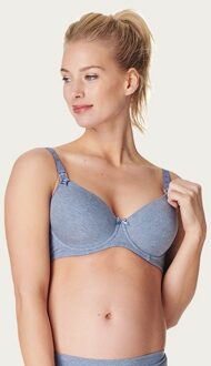 Noppies Zwangerschapsbh / Voedingsbh Cotton Comfort Blue Melange - 70B|80E|70D|85B|80B|85F|80F|75F|