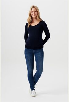 Noppies Zwangerschapsshirt Positieshirt Amsterdam Ronde Hals Lange Mouw Donker Blauw