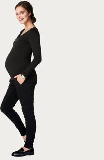 Noppies Zwangerschapsshirt Positieshirt Tee is Holy V Hals Lange Mouw Zwart - S|L|