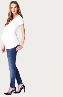 Noppies Zwangerschapsshirt Positieshirt V Hals Rome Korte Mouw Wit - XL|XXL|