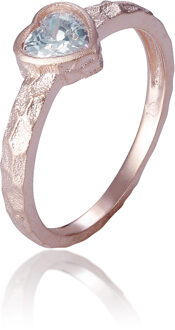 'Nora' Dames 925 Zilver Set: Halsketting + Ring - Roze SET-7435 Rosé