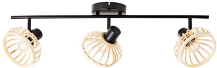 Norah Plafondlamp Rond Crème, Zwart
