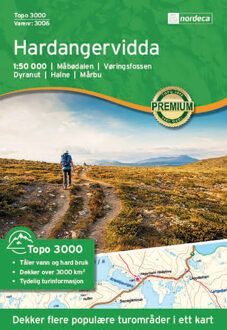 Nordeca/Ugland Wandelkaart Topo 3000 Hardangervidda 1:50.000 (2017)