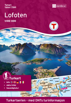 Nordeca Wandelkaart 2549 - Turkart Lofoten 1:100.000 (2017) Tyvek