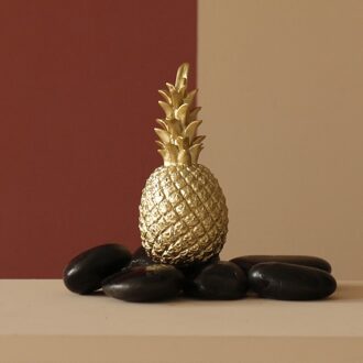 Nordic Ananas Ambachten Desktop Ornament Creatieve Fruit Vorm Woonkamer Decor Gouden Huwelijkscadeau Home Decoratie Accessoires licht grijs / 11x25cm