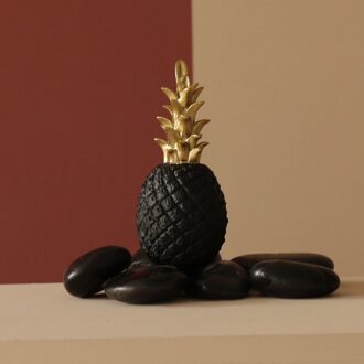 Nordic Ananas Ambachten Desktop Ornament Creatieve Fruit Vorm Woonkamer Decor Gouden Huwelijkscadeau Home Decoratie Accessoires Licht Groen / 11x25cm