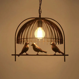 Nordic bird lights Bedroom dining room pendant lamp Amercian country droplight kitchen restaurant headlight cafe Chandelier