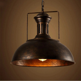 Nordic Black Rust Industrial Pendant Light Fixture E27 Holder Loft Hanging Iron Lamp shade Home Attic Suspension Luminaire