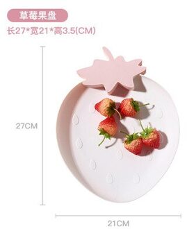 Nordic Cartoon Effen Kleur Fruitschaal Snack Snack Plaat Creatieve Plastic Fruitschaal Voor Keuken B