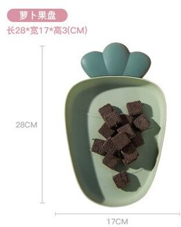 Nordic Cartoon Effen Kleur Fruitschaal Snack Snack Plaat Creatieve Plastic Fruitschaal Voor Keuken