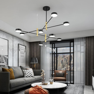 Nordic chandelier living room lamp LED irregular household bedroom lamp modern simple creative living room Chandelier