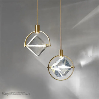 Nordic Crystal Led Pendant Lights Modern Living Room Hanging lamp Crystal Suspension luminaire Designer Art Deco Light Fixtures
