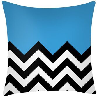 Nordic Decoratieve Sofa Kussens Print Polyester Kussensloop Fluwelen Kussenhoes Kamer Decoratie Zijden Kussensloop B
