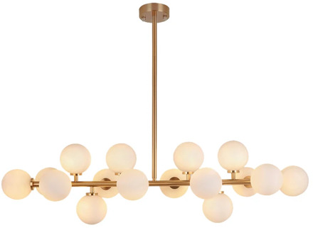 Nordic Designer Living Room LED Pendant Lamp Modern Creative American Chandelier Luxury Glass Ball Long Iron Hanging lights