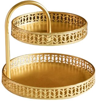 Nordic Dubbellaags Fruitschaal Cosmetica Opbergvak Sieraden Earring Organizer Gxma