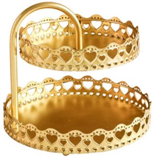 Nordic Dubbellaags Fruitschaal Cosmetica Opbergvak Sieraden Earring Organizer Gxma