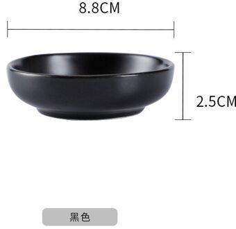 Nordic Eenvoudige Keramische Kruiden Schotel Huishoudelijke Creatieve Mat Glazuur Keramische Schotel Smaak Schotel Snack Schotel Koude Schotel zwart