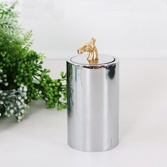 Nordic Eenvoudige Mode Vogel Paard Hoofd Cover Zilver Tandenstoker Houder Insert Tandenstoker Box Thuis Creatieve Eettafel Decoratie
