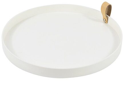 Nordic Eenvoudige Ronde Desktop Opbergvak Draagbare Slaapkamer Tafel Decoratieve Cosmetica Sieraden Diversen Display Thuis Organisator wit