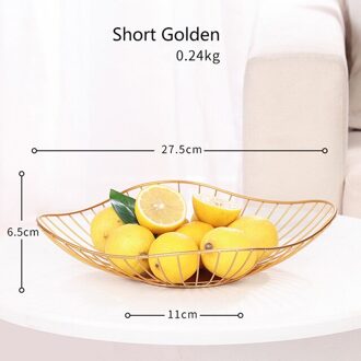 Nordic Eenvoudige Smeedijzeren Golden Hollow Fruitmand Creatieve Huis Woonkamer Fruitmand Voor Thuis Diy goud