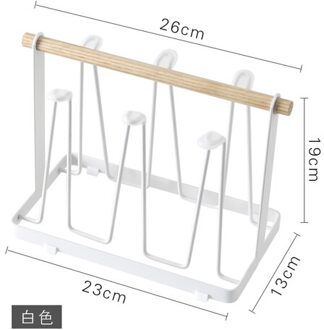 Nordic Eenvoudige water cup rack Ijzer koffiekopje percolaat kader cup woonkamer glas rack opbergrek glas glashouder CL1226 wit