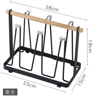 Nordic Eenvoudige water cup rack Ijzer koffiekopje percolaat kader cup woonkamer glas rack opbergrek glas glashouder CL1226 zwart