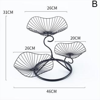 Nordic Fruitschaal Creatieve Moderne Woonkamer Huishoudelijke Multi-layer Fruit Drie Fruit Eenvoudige Plaat Art Laag Ijzeren Plaat y4D4 B