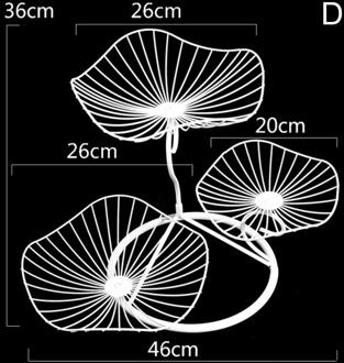 Nordic Fruitschaal Creatieve Moderne Woonkamer Huishoudelijke Multi-layer Fruit Drie Fruit Eenvoudige Plaat Art Laag Ijzeren Plaat y4D4