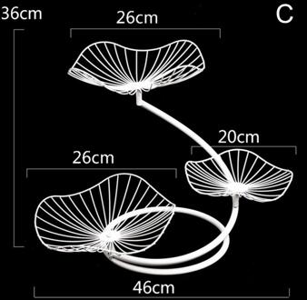 Nordic Fruitschaal Creatieve Moderne Woonkamer Huishoudelijke Multi-layer Fruit Drie Fruit Eenvoudige Plaat Art Laag Ijzeren Plaat y4D4