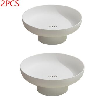 Nordic Fruitschaal Fruit Opbergrek Verwijderbare Snoep Snack Lade Afdruiprek Mand Thuis Organisator Groente Cookies Keuken Tool A-2stk