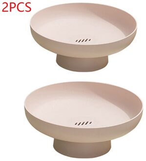 Nordic Fruitschaal Fruit Opbergrek Verwijderbare Snoep Snack Lade Afdruiprek Mand Thuis Organisator Groente Cookies Keuken Tool B-2stk