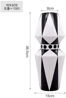 Nordic Geometrische Keramische Vaas Zwart En Witte Fles Scandinavische Moderne Voor Thuis Bureau Decoratie Woonkamer Housewarming WX409