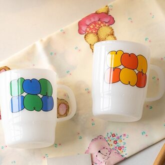 Nordic Glas Koffie Mok Vintage Hoge Temperatuur Weerstand Thee Kopjes Melk Cup Met Handvat Home Office Water Cup B