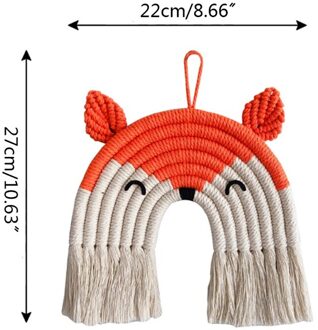 Nordic Hand Geweven Macrame Tapestry Katoenen Touw Dier Muur Opknoping Hanger Kinderkamer Nursery Decoratie Thuis Ornament B