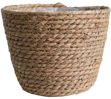 Nordic Handgemaakte Stro Opslag Mand Indoor Outdoor Bloempot Plant Container Home Woonkamer Slaapkamer Decoratie N02