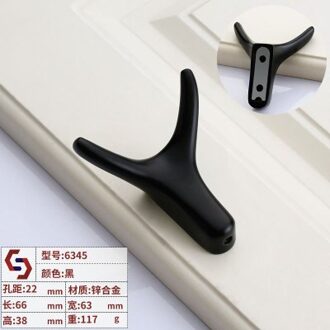 Nordic Hoorn Aluminium Decoratieve Haak Moderne Metalen Jas Haak Kleren Badkamer 6