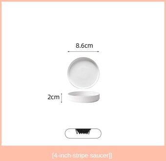 Nordic In Stijl Huishoudelijke Keramische Hepburn Saus Schotel Creatieve Ronde Kruiden Schotel Gestreepte Bijgerecht Individuele Kleine Schotel wit