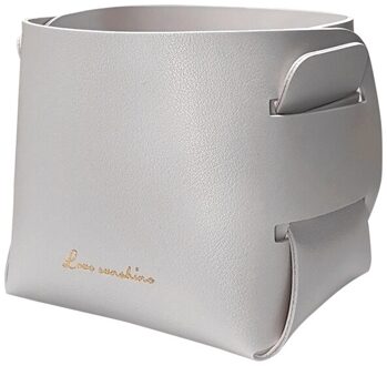 Nordic Ins Lederen Veranda Sleutel Opbergdoos Desktop Cosmetica Salontafel Afstandsbediening Oortelefoon Diversen Opslag Mand grijs