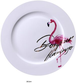 Nordic Ins Wind Flamingo Gouden Engels Plaat Keramische Diner Plaat Bone China Plaat Steak Plaat Ontbijt Plaat Roze