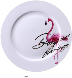 Nordic Ins Wind Flamingo Gouden Engels Plaat Keramische Diner Plaat Bone China Plaat Steak Plaat Ontbijt Plaat Roze