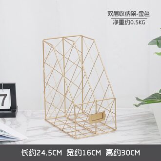 Nordic Iron Opslag Plank Desktop Boeken En Tijdschriften Plank Document Plank Kantoor Opslag Plank En Afwerking Plank dubbele gouden