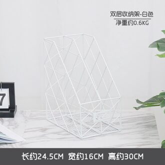 Nordic Iron Opslag Plank Desktop Boeken En Tijdschriften Plank Document Plank Kantoor Opslag Plank En Afwerking Plank dubbele wit