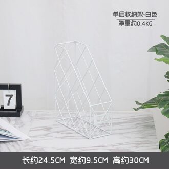 Nordic Iron Opslag Plank Desktop Boeken En Tijdschriften Plank Document Plank Kantoor Opslag Plank En Afwerking Plank single wit