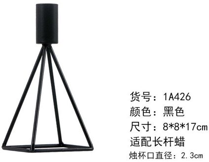 Nordic Kaarshouder Zwarte Hollow Geometrische Kandelaar Smeedijzeren Kandelaar Retro Metalen Kandelaar Thuis Tafel Decor