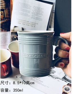 Nordic Keramische Mok Creatieve Eenvoudige Handgemaakte Personnalisable Grote Eco Vriendelijke Mok Tazas De Cafe Keuken Drinkware DB60MK grijs