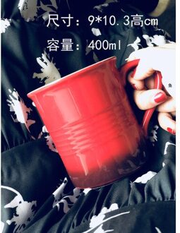 Nordic Keramische Mok Creatieve Eenvoudige Handgemaakte Personnalisable Grote Eco Vriendelijke Mok Tazas De Cafe Keuken Drinkware DB60MK zwart en rood