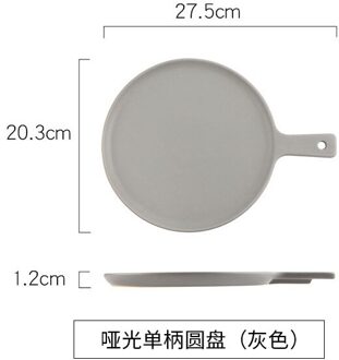 Nordic Keramische Plaat Met Handvat Mat Enkele Oor Disc Creatieve Keramische Schotel Gebakken Rijst Plaat Oven Gebakken Plaat Rood